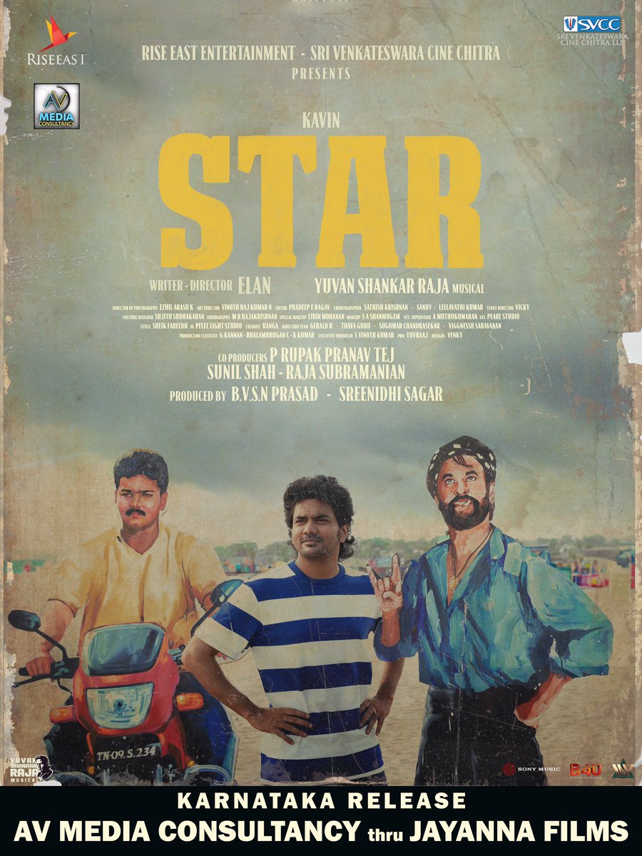 A story of passion, perseverance and stardom. #Star hitting theatres on May 10th 💫 An AV Media Consultancy Release in Karnataka thru @JayannaFilms @Kavin_m_0431 @elann_t @thisisysr @aaditiofficial @PreityMukundan @LalDirector @riseeastcre @SVCCofficial @BvsnP @SunilOfficial…