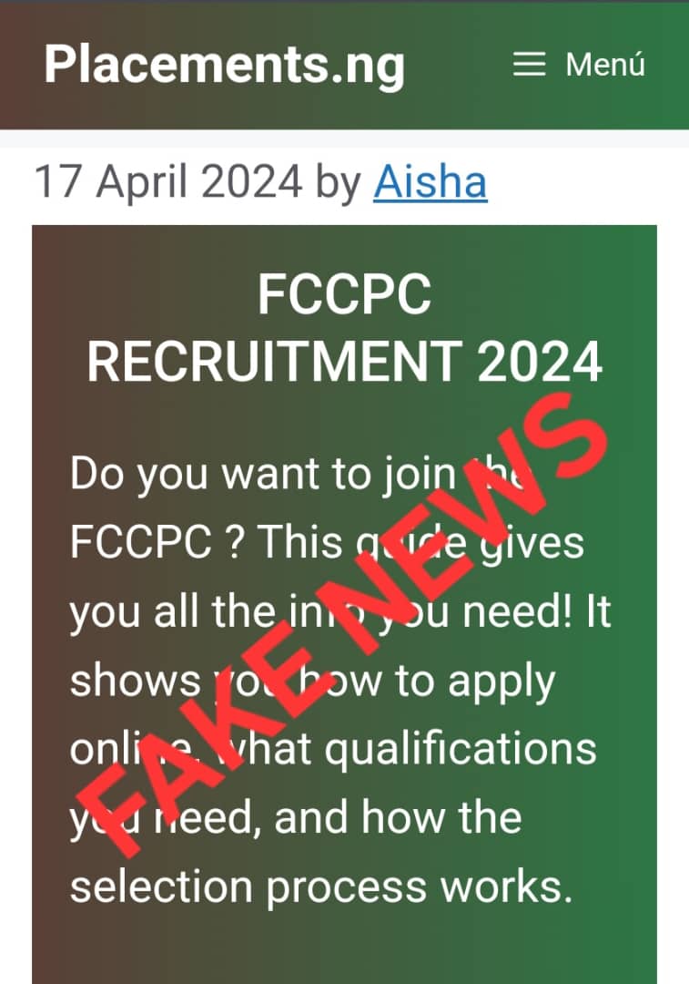 Disclaimer: The FCCPC has become aware of deceptive advertisements circulating online and other channels claiming that the Commission is recruiting.. These publications are unauthorised and false, as the Commission is not currently engaged in any recruitment activities. Please