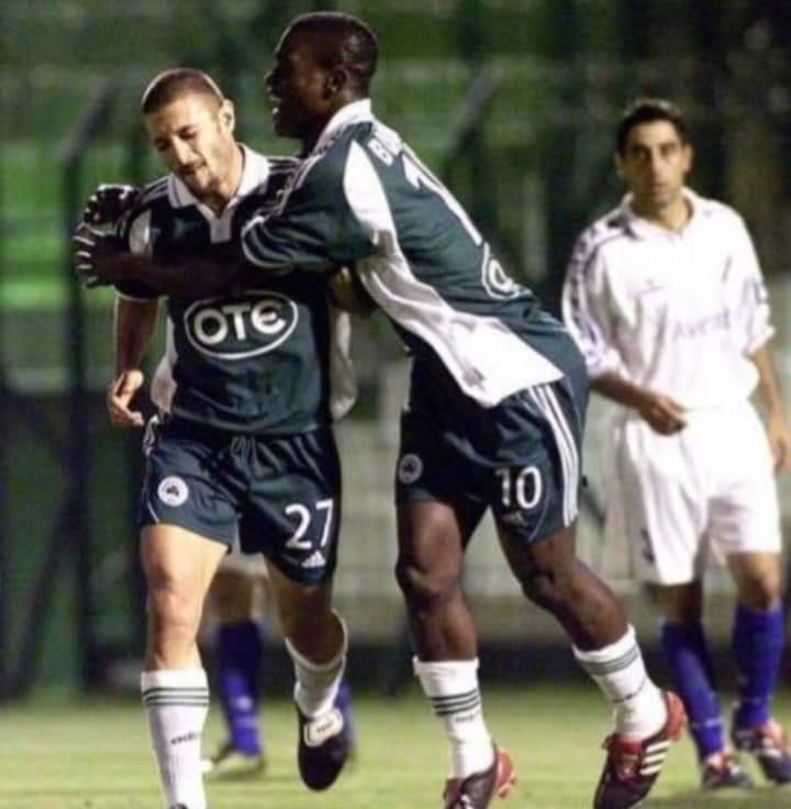 2002-03 Ο Παντελής Κωνσταντινίδης με τον Ντέρεκ Μπόατενγκ.#paofc