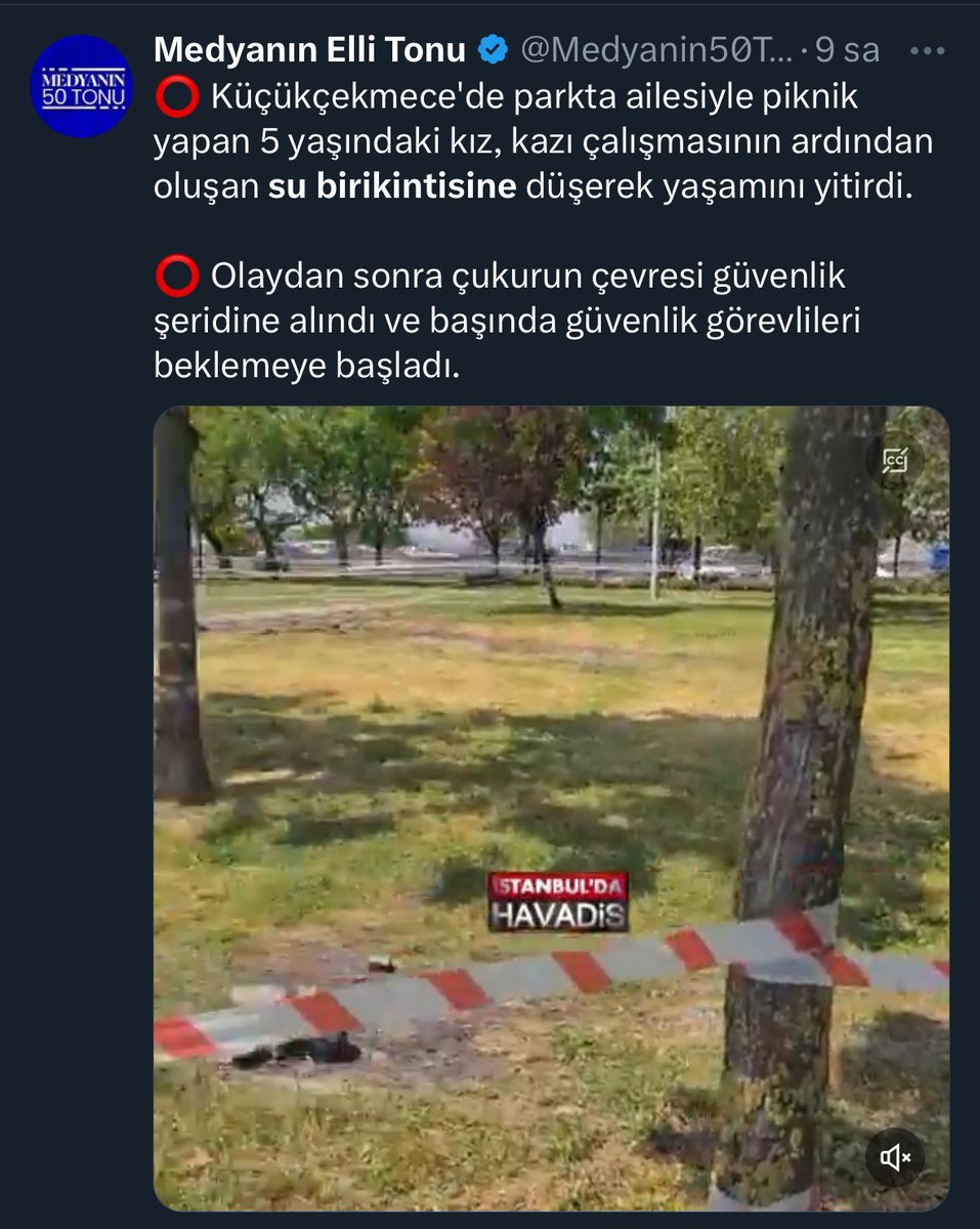 zekibahce's tweet photo. Yandaş olunca böyle oluyor

Hiç birisi o çukuru İBB açtı demiyor (diyemiyor)

Neyse ki AK Partili birisini suçlamamışlar..

📍Biz bir kere daha duyuralım:
İBB'nin açtığı çukurda bir çocuk öldü https://t.co/9p1NVBq3zj