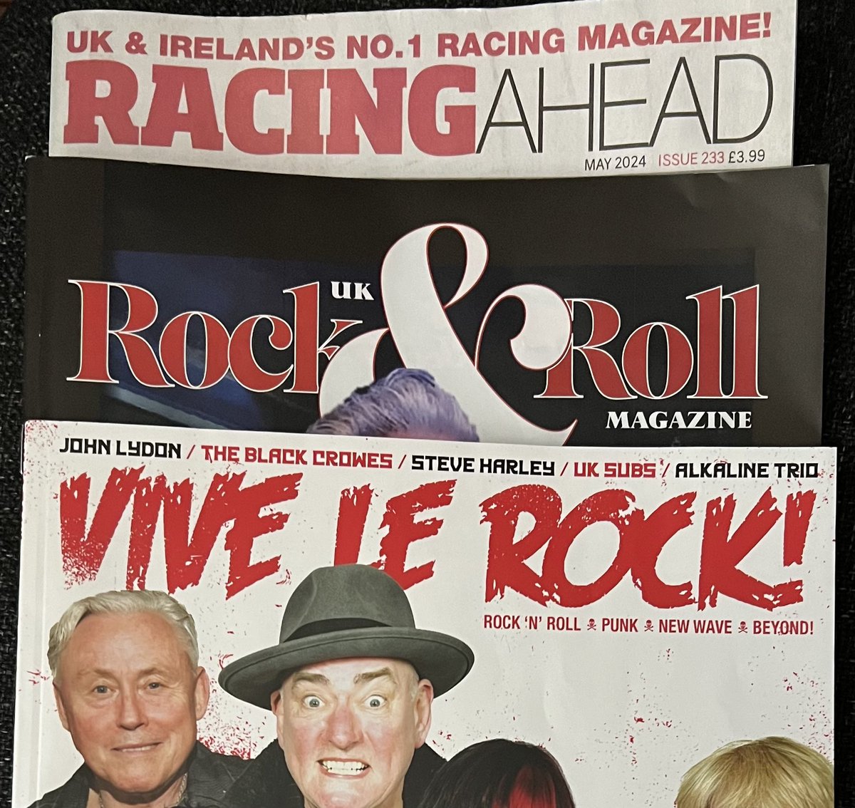 This month I’m published in three magazines available in newsagents. A tales of two Grand Nationals in @racingaheadmag a feature on The Meteors in @ViveLeRock1 and reviews in UK Rock n Roll. #varietyisthespice!