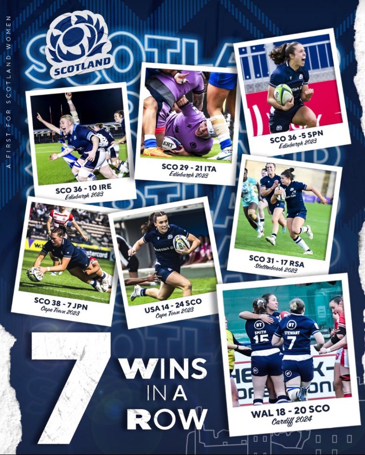 Not the finish we wanted however this @Scotlandteam are a pleasure to work with and we will keep growing. Expertly led by @rach_malcolm we have won 7 in a row, won in Wales for 1st time in 20 yrs, Italy for 1st time in 25 yrs and sold out a stadium. Thanks for all the support