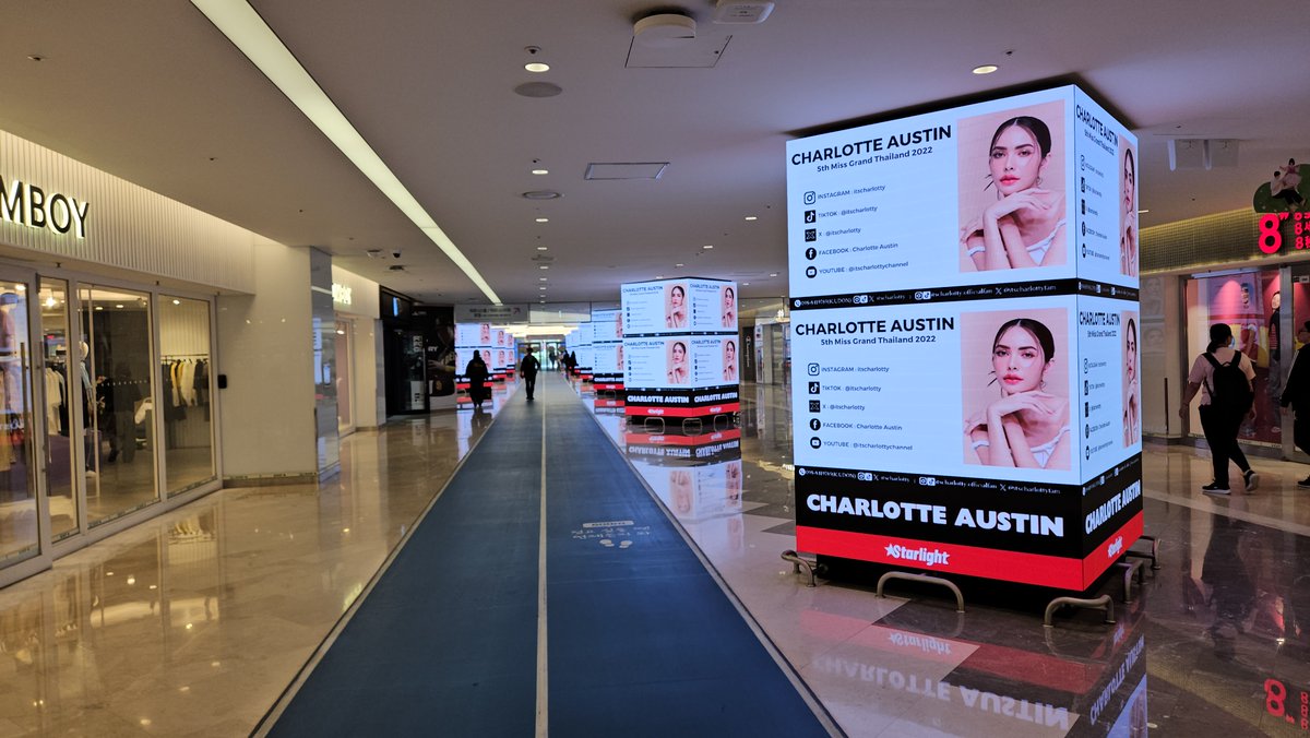 STARLIGHT_ASIAN's tweet photo. ✨STARLIGHTAWARDS

🏆2024 The Most Anticipated Thai Artists

🥇No.1 Charlotte Austin

📍Seoul, South Korea COEX Mall Column Screen
📅April 26-April 28 (06:00-24:00)

❤️Currently, during the duration of the support project, fans can check in at the scene~

#CharlotteAustin #STARLIGHTAWARDS #STARLIGHT2024XCharlotteAustin
@itscharlotty