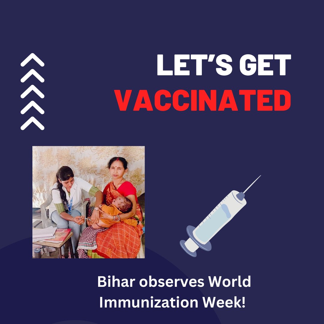 Together, we can build a stronger, resilient community. Spread the word and let's boost immunization rates. #World_Immunization_Week in Bihar💉💉💉 @A_ArogyaMandir @MoHFW_INDIA @BiharHealthDept @SHSBihar @AjayShahiDr @BMGFIndia @DrAkashMalik @DevenKhandait @Somesh_KumR