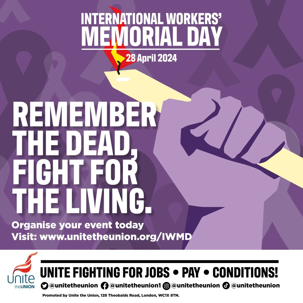 It’s so important today and everyday we remember those who lost their lives at work. That we never stop striding towards workplaces in which everyone comes home at the end of their shift. #IWMD24 #PrayForTheDead #FightLikeHellForTheLiving