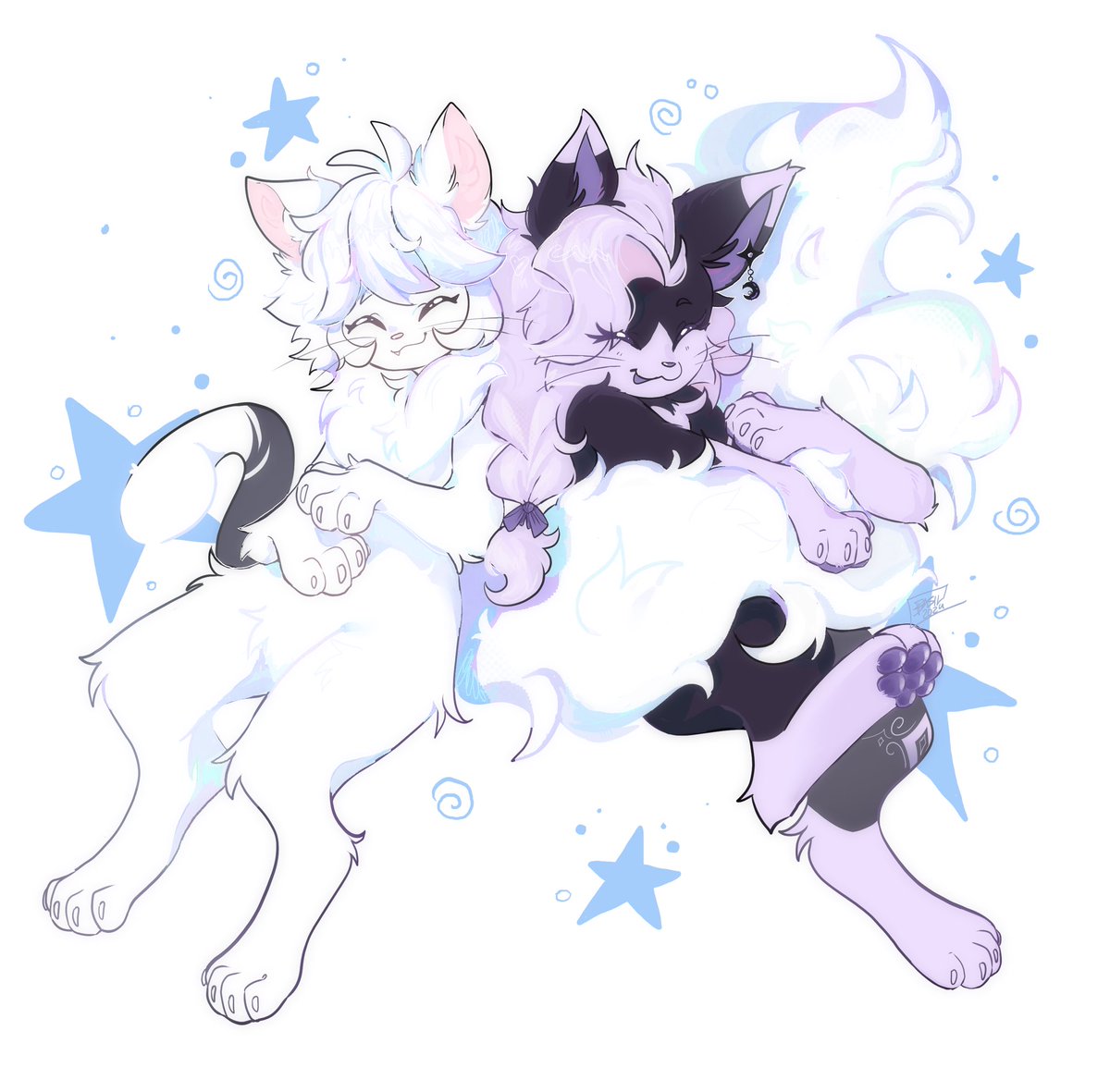 commission gift 💙 for @SentyPurr from @Shawaterasu 💫

#furry #furryart