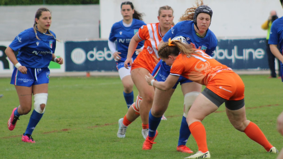 🇮🇹🆚🇳🇱 @NL_Rugby_League overcome @ITALIA_RLXIII in the Women's RLWC Qualifying Eliminator yesterday to take their place in Group A with a thumping 6-56 win in Treviso! 📰bit.ly/3Uj0Zwz #EuroRugbyLeague