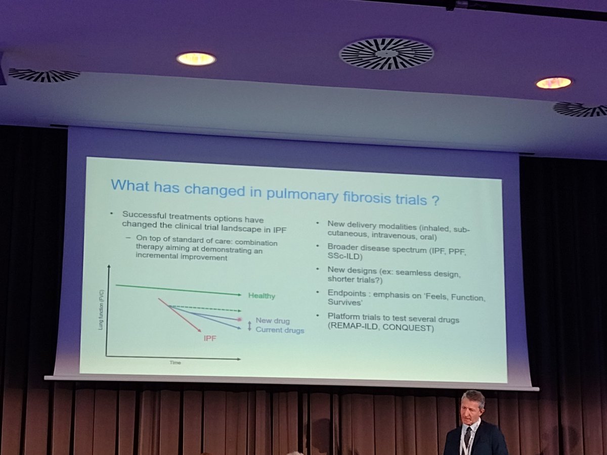 Day 3 begins with an excellent talk from Vincent Cotton @EU_IPFF #PFSUMMIT24 ... Intro to changing face of clinical trial design in PPF @ild_inn @ers_ild