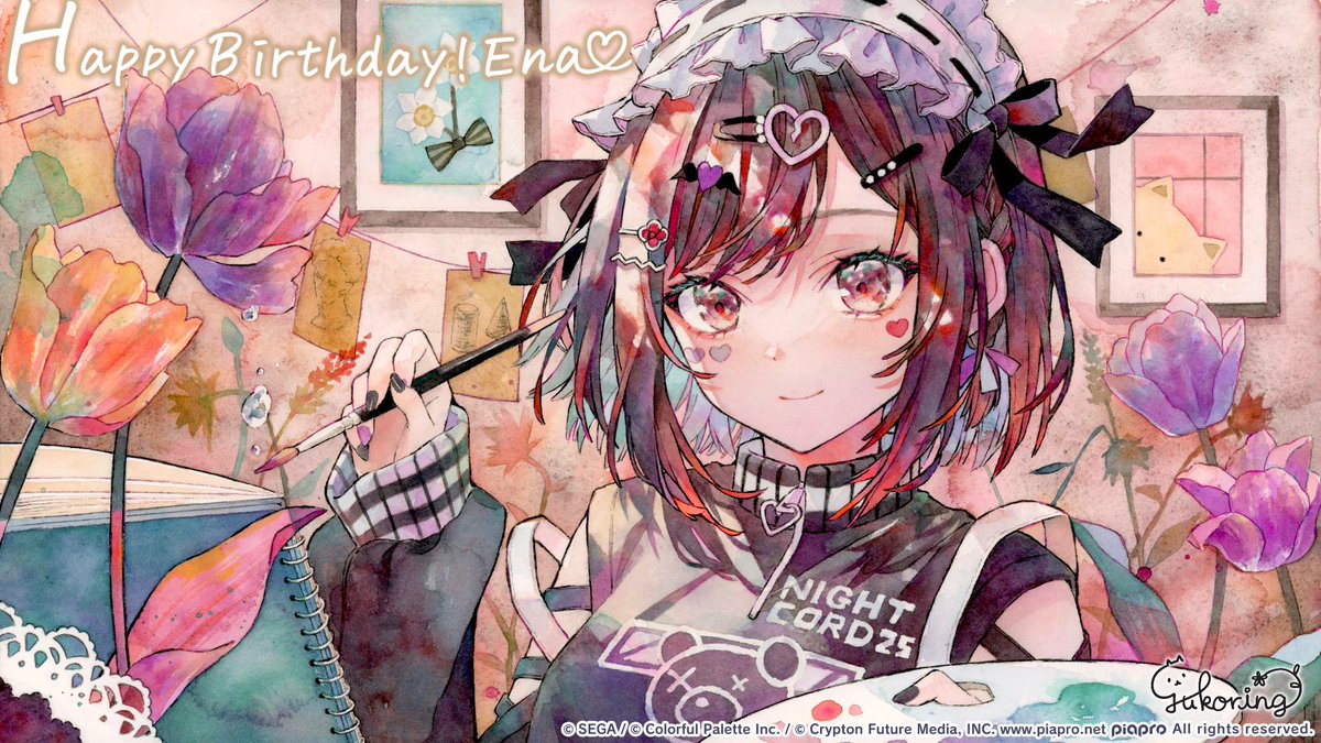 ㊗️本日4月30日は
🎧25時、ナイトコードで。💻
🎉🎂東雲絵名の誕生日🎂🎉

誕生日イラストは優子鈴（@_yukoring）さんに担当いただきました✨

#プロセカ #東雲絵名誕生祭2024