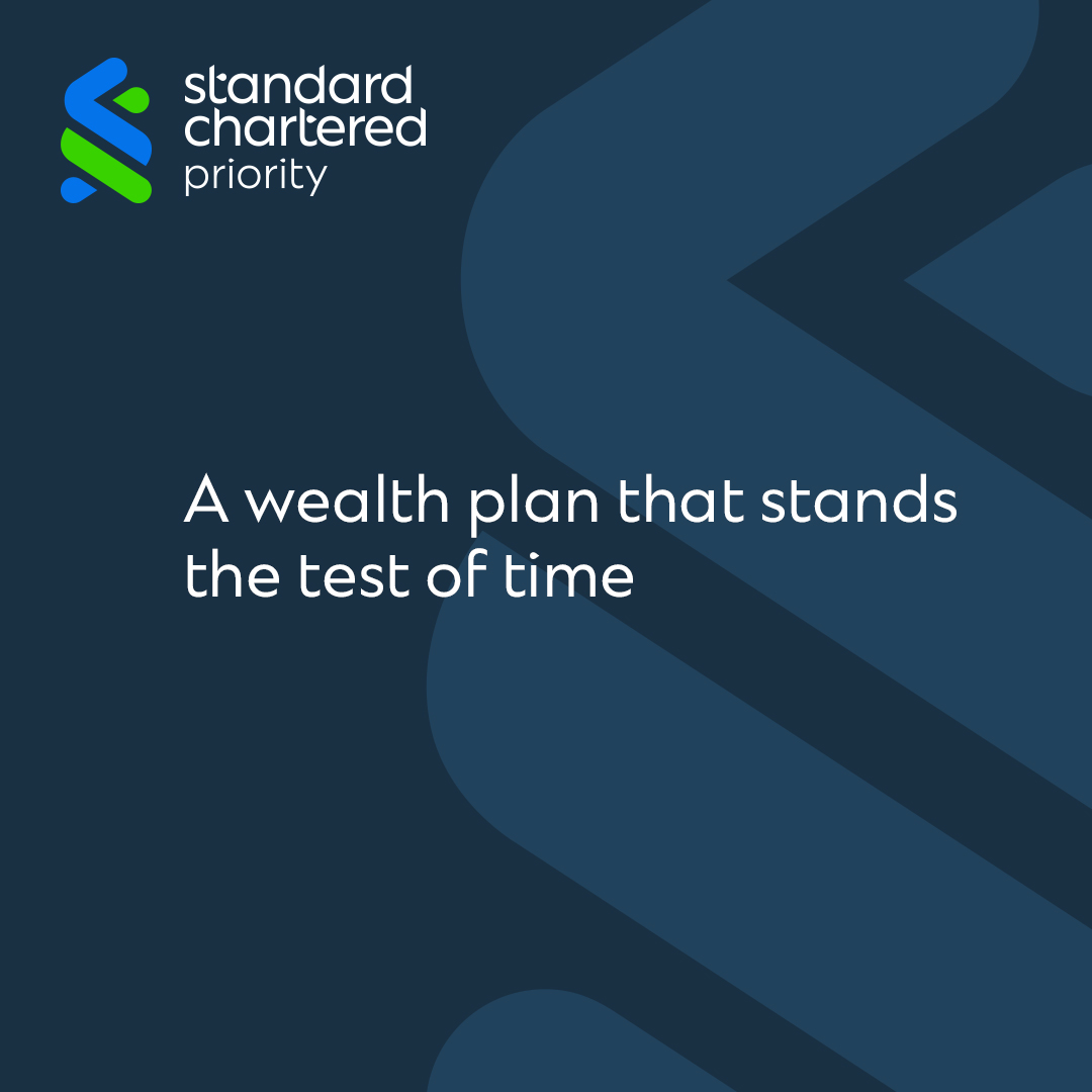 Start your wealth journey today with Priority Banking and embrace the possibilities. Our Wealth Select offering is a comprehensive advisory process that helps you seize wealth opportunities so you can meet your financial goals today, tomorrow and forever.

#StandardChartered