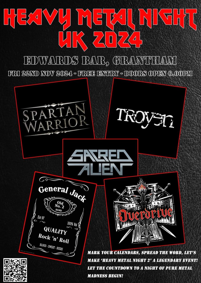 Troyen14's tweet photo. It's great to have Sacred Alien joining us on this awesome line up, definitely a night not too be missed.🤘🤘 #heavymetalnight #livemusic #letthemusicplay #festivals #supportlivemusic #nwobhmmusic #nwobhm #classicmetalrecords #FenderMustang https://t.co/Va6qjpZuD2