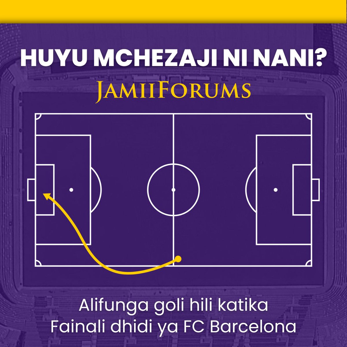 Ramani hii inaonesha jinsi Mchezaji wa #RealMadrid alivyofunga goli la ushindi katika Fainali ya Copa del Rey 2014 dhidi ya #FCBarcelona

Mechi hiyo inayofahamika kwa jina la #ElClásico ilimalizika kwa Madrid kushinda magoli 2-1

Je, Mdau umemtambua mchezaji huyo ambaye mikimbio…