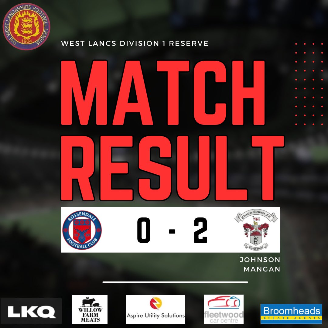 Crossy and Reserves put Wednesday’s loss behind them and got back to winning ways as they beat a decent <a href="/rossendalefc/">Rossendale Football Club</a> side 2-0. A great team performance from the lads and a well deserved 3 points🤝🏻

Goal scorers:
<a href="/harryjohnson_1/">Harry Johnson</a>⚽️
<a href="/JMangan21/">JakeMangan21</a>⚽️

MoM:
<a href="/McCauley_George/">George McCauley</a> 🏆

#TCFC 🔴
