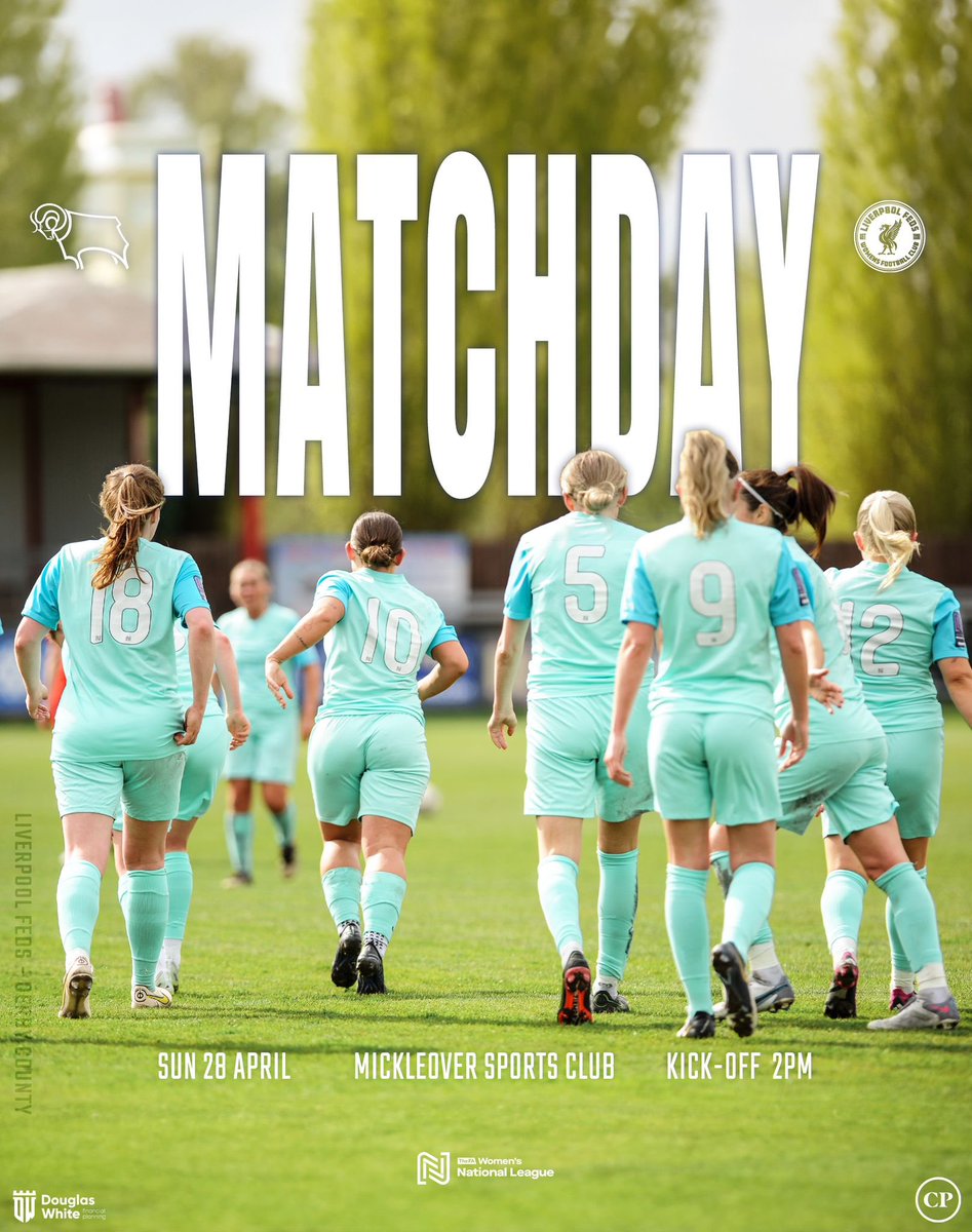 Last away game of the season!!🩵

🕒 2PM
🆚 @DCFCWomen 
🛣️ Mickleover Sports Club

#FedArmy @FAWNL
