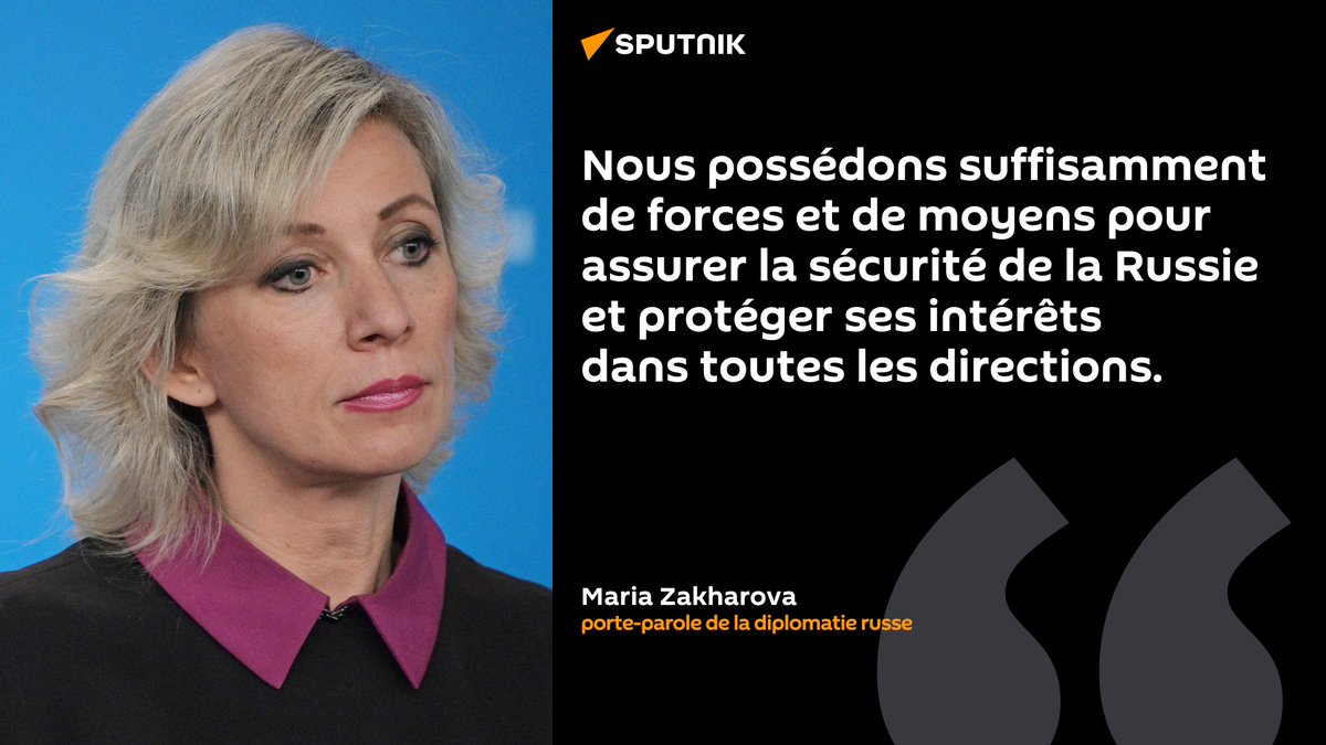 Avec des exercices aux frontières russes, l'#Otan veut engager la Russie dans une course aux armements.

Les manœuvres #SteadfastDefender (Défenseur inébranlable) visent également à exercer une pression sur Moscou et à paralyser son potentiel de combat, a précisé Zakharova.