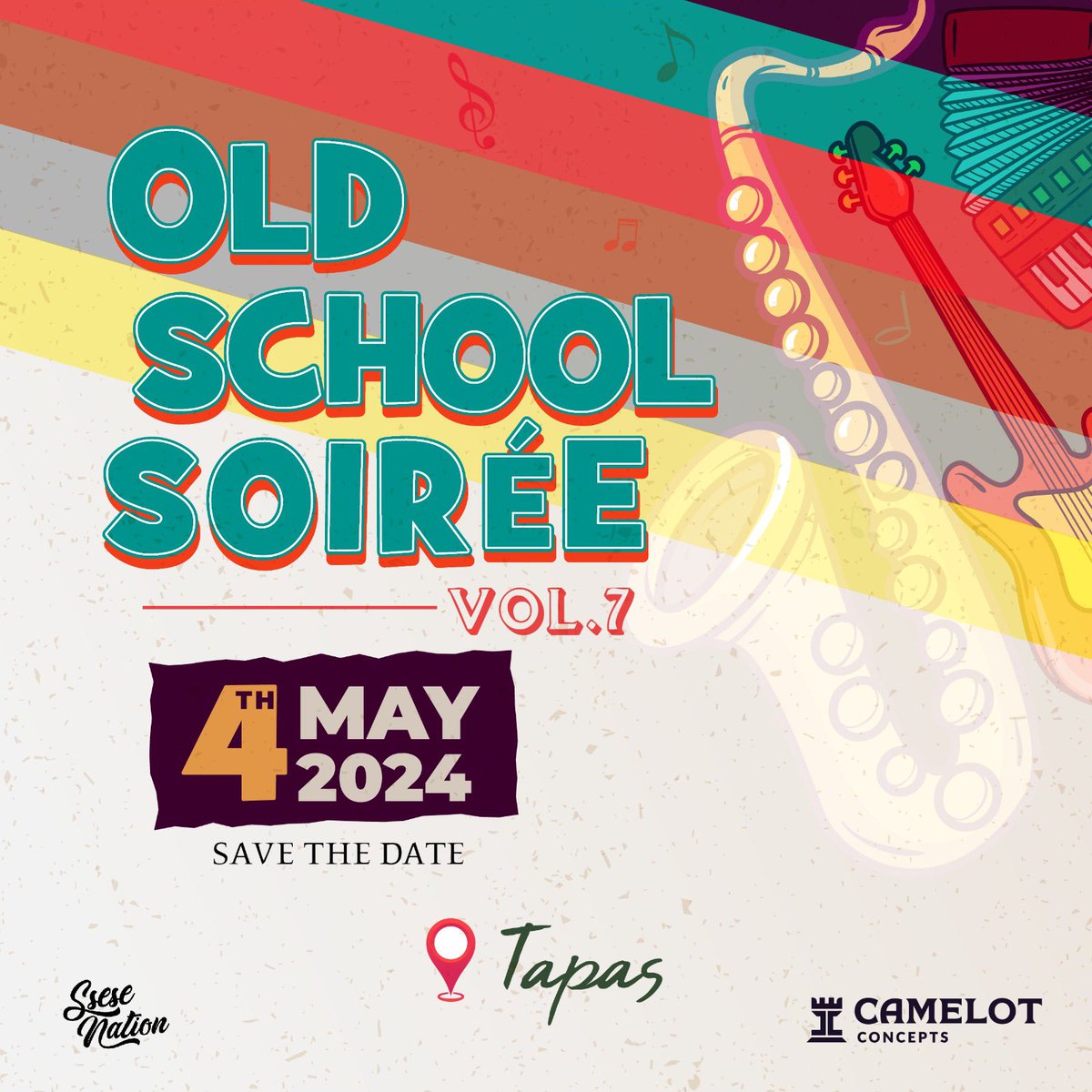 SseseNation's tweet photo. Tell a friend to tell a friend!! The #OldSchoolSoiree Vol.7 is happening this 4th May at @TapasKla 🔥

🔌 #SseseNation x @CamelotConcepts

#SaveTheDate https://t.co/cnq5dYIO7F