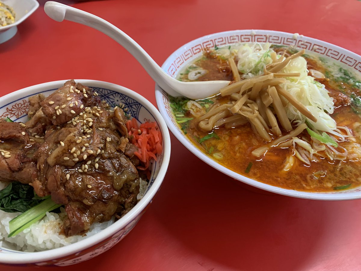 龍ヶ崎。
ラーメンスタンドとん平食堂。
美味い😋