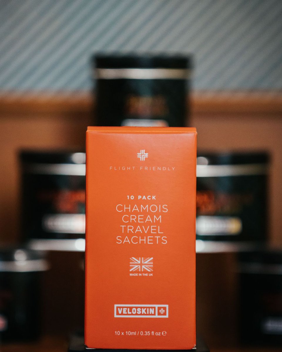 Our Travel Packs come with 10 single serving sachets of our luxurious Chamois Cream 🍊

Perfect for trips away or for long ride top-ups if you need one 🚴

#MyVeloSkin #FormulatedPerformance