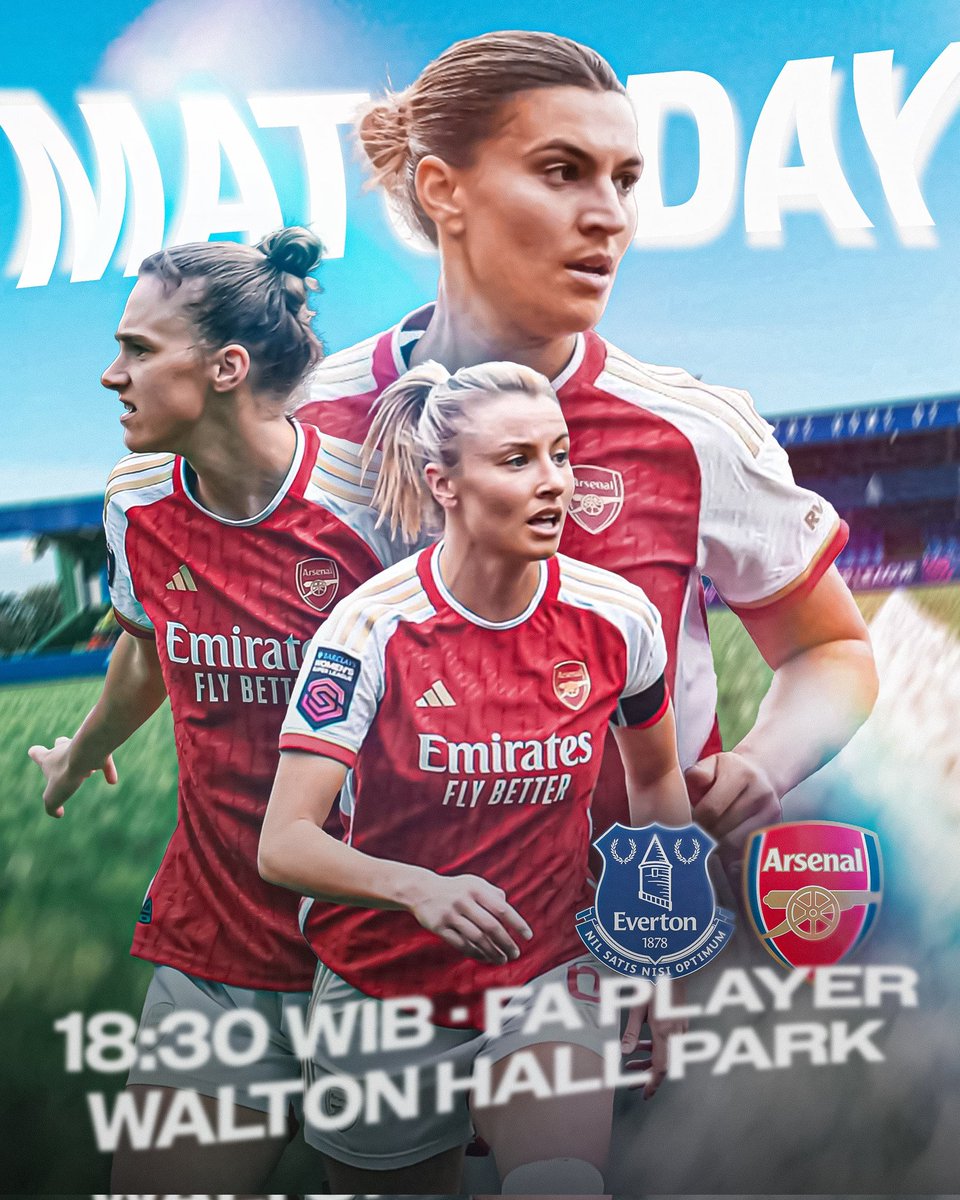 FAWSL vs Everton 

📅 28 April 2024 
⏰ 18.30 WIB
📺 FA Player App

Optimis gak?

[by @womensfootyy] 

#FAWSL #ARSEVE