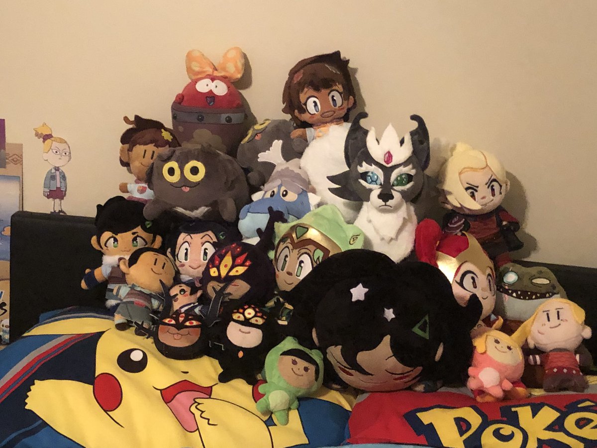 My #Amphibia plush collection as of now—hoping to collect some of the ones I missed through resellers but I’m quite pleased with what I’ve built so far despite joining the fandom late! :D