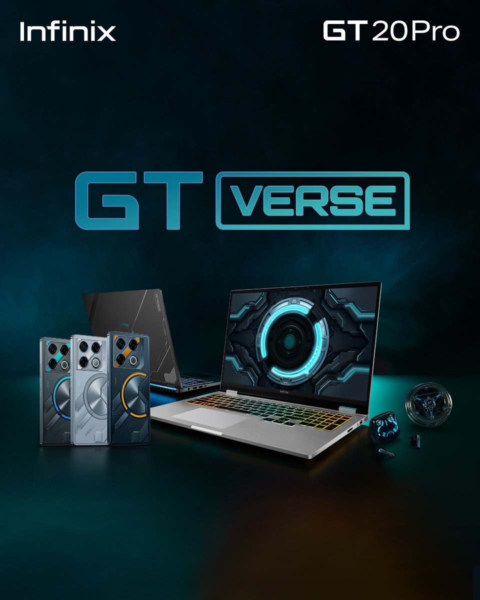 Introducing GT VERSE. Experience seamless connectivity and unparalleled performance across all GT devices delivering the ultimate AIoT experience. ✅
#InfinixGT20Pro #OutplayTheRest #OfficialGamingPhone #InfinixGTBOOK #InfinixGTVERSE