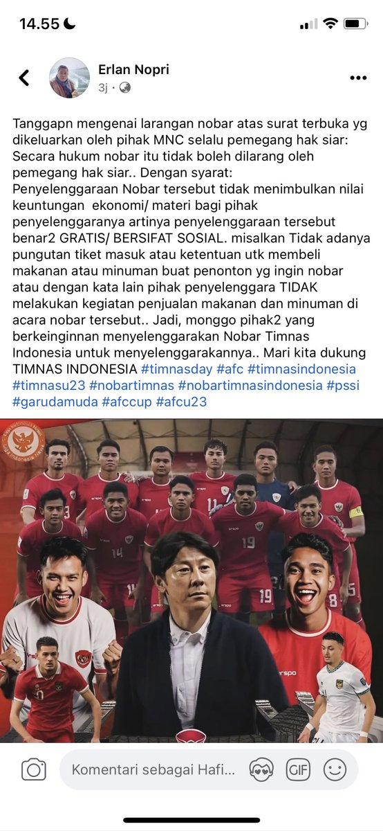 Boleh kok bikin Nobar, asalkan ..

Sumber: facebook.com/share/3GRBETax…