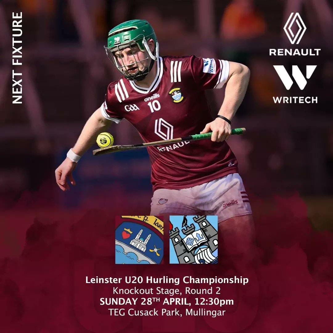 Best of luck to our U20 hurlers who take on Dublin at 12.30PM today at TEG Cusack Park in the Leinster Championship Knockout Stages 🇱🇻 🇱🇻
The game will be shown live via clubber.ie.
Best wishes to Kevin O'Brien's side!!!
#iarmhiabu
#westmeathgaa
#maroonandwhitearmy