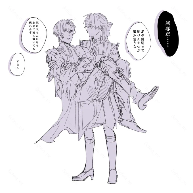 ⚠︎女体化⚠︎
咄嗟にへし♀を庇ってしまったへし♂ 
