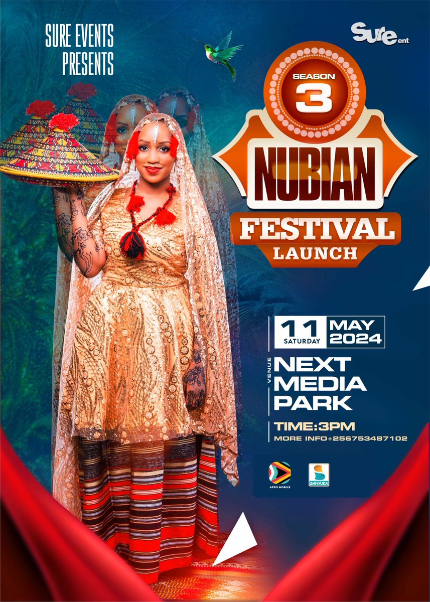 Join us for the Nubian Festival Season 3 Launch, featuring numerous performances on May 11th. Don't miss this opportunity to embrace culture and art! #NubianFestivalSeason3 #SanyukaUpdates