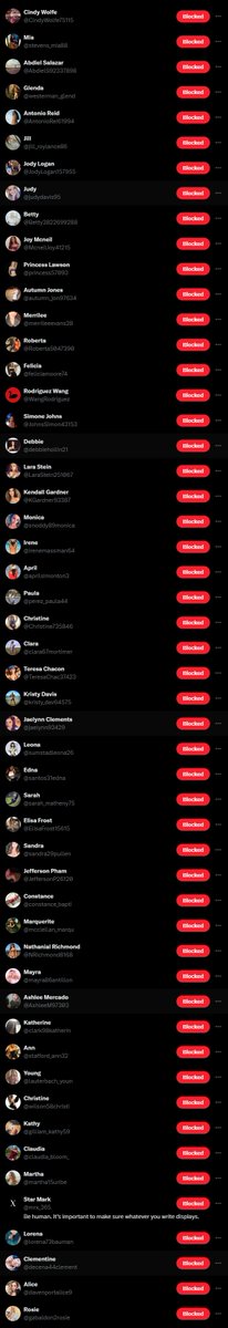 digicamltd's tweet photo. Take a look at all the fake female spammy porn profiles I had to block today!

Well done @elonmusk you sure cleaned up X!

@TwitterComms @TwitterDesign @Support https://t.co/RcKNvhl8av
