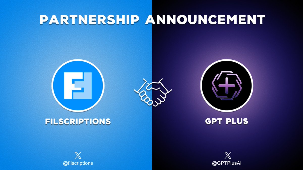 🥳Thrilled to announce partnership with @GPTPlusAI 

💜#GPTPlus Elevate Your Vision with AI-POWERED GPT PLUS! Embark on a transformative journey, turning visionary ideas into intelligent, blockchain-backed solutions.

🔥Stay tuned for more good news!