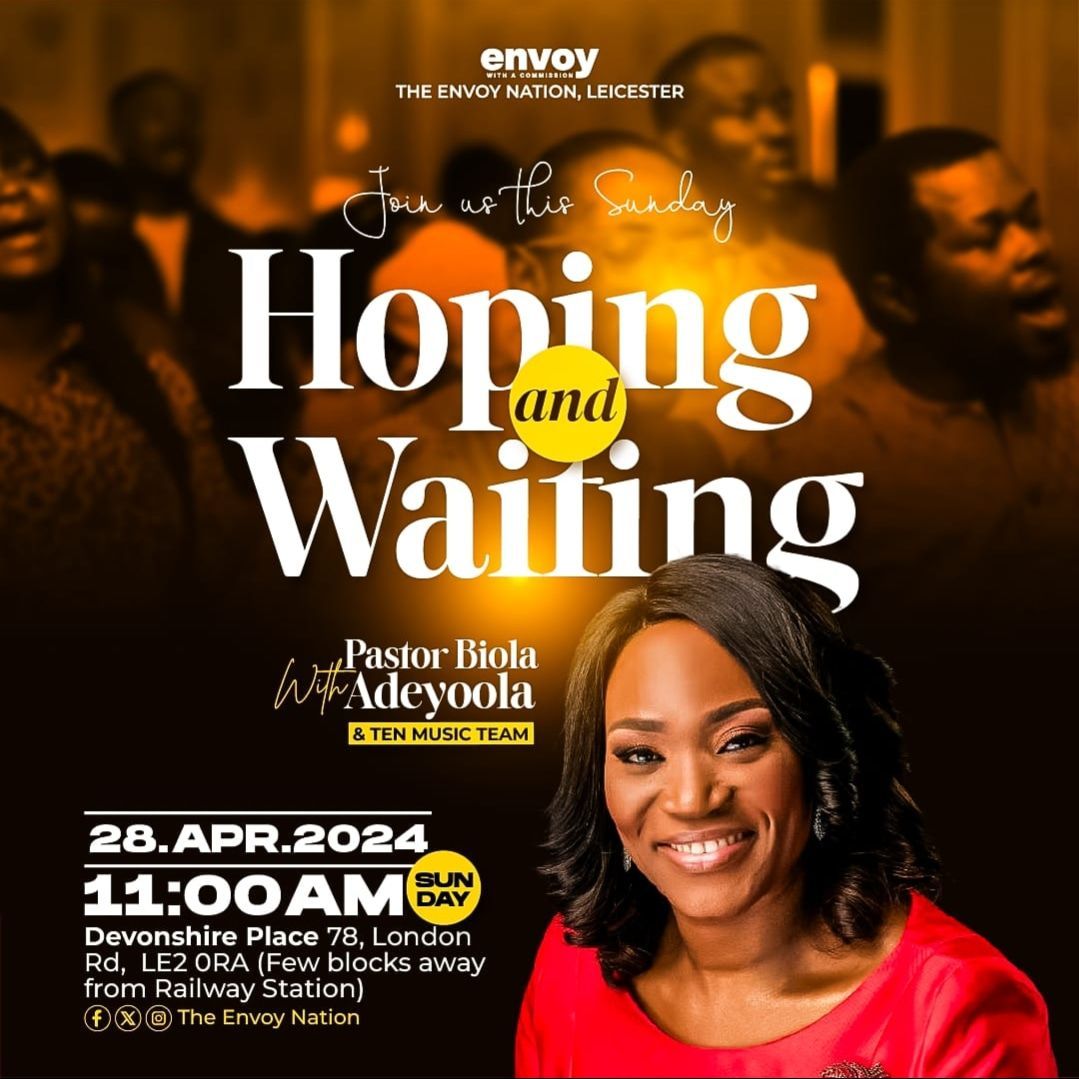 🌟 Reminder! Join me today for this special event in Leicester! Set your alarms for the following times: London, UK: 11:00 AM West Africa (WAT): 11:00 AM Follow the event online and stay updated: 👇 Facebook, X, and Instagram: @TheEnvoyNation Looking forward to seeing you there!