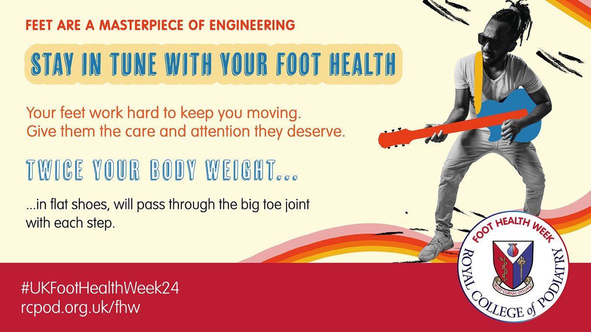 Your feet are amazing, and we want to help keep them that way! Twice your body weight will pass through your big toe with every step you take, and that's just in flat shoes. #UKFootHealthWeek24