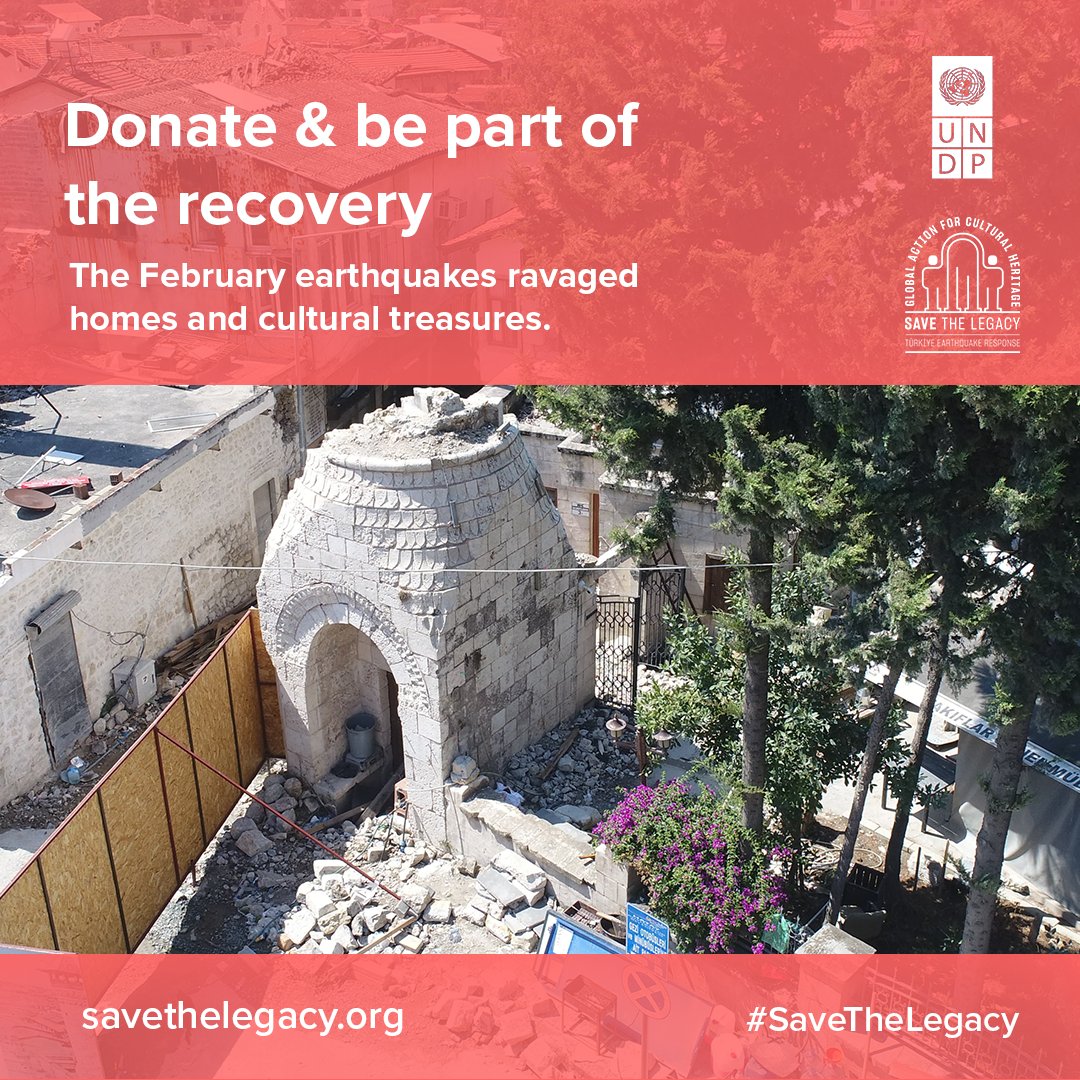 Cultural heritage in the region known as the cradle of civilizations was damaged in the earthquakes that affected the south and southeast of Türkiye. Support the restoration of our damaged cultural heritage with your donations today. ➡️ savethelegacy.org #SaveTheLegacy