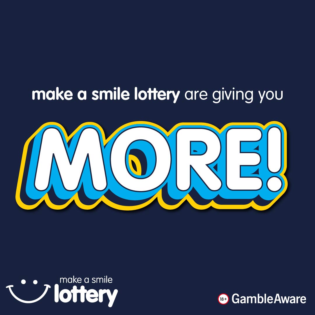 @makeasmilelotto are adding even MORE prizes to their weekly prize fund. Which means when you sign up to play in support of us, you have an even better chance to win! Will you be one of the lucky winners? Sign up here ➡️ bit.ly/3VYGPdp #newprizefund