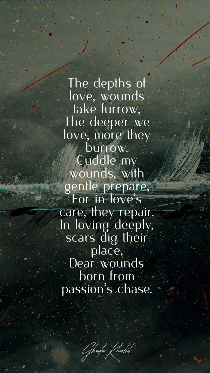 Cuddle My Wounds

#amwriting #author #AuthorsOfTwitter #authorlife #authorquotes #blog #blogger #book #literature #writer #writing #writerscommunity #poetrytwitter #poetry #poet #prose #poem