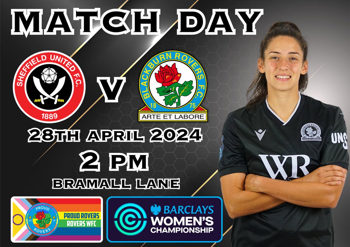 Matchday! @RoversWFC play their final game of the season Sheffield United WFC v Blackburn Rovers WFC KO 2 pm at Bramall Lane, Sheffield Come on you Rovers!!! Proud Rovers membership is free follow the link to sign up. forms.office.com/r/7V8UYQL6YD @RoversWFC