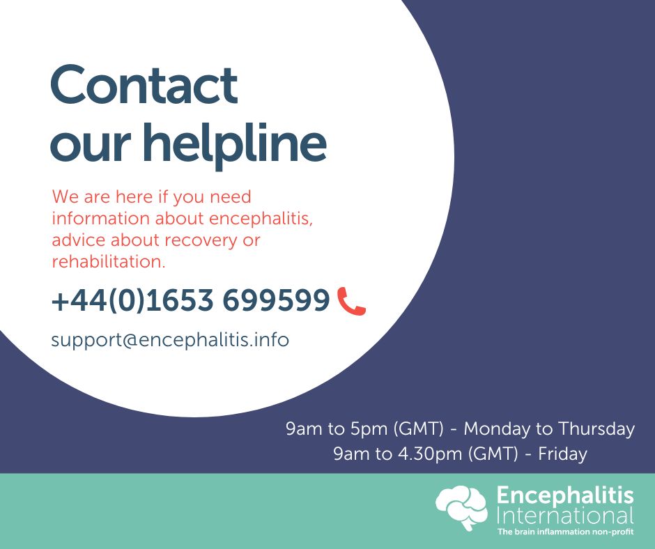 Our support line is available to anyone who needs support with #encephalitis. Whether it be advice about recovery or rehabilitation or just a listening ear please reach out to our lovely support team. Contact them below 👇 encephalitis.info/contact-our-he…