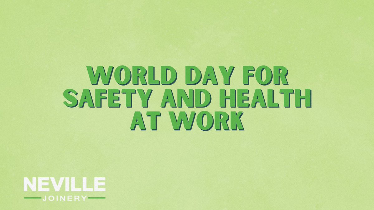 Today is World Day for Safety and Health at Work. 19% of deaths globally are a result of work-related incidents, a shockingly high percentage. We aim to raise awareness and ensure that our employees feel safe every day in their place of work. #WorldDayForSafetyAndHealthAtWork