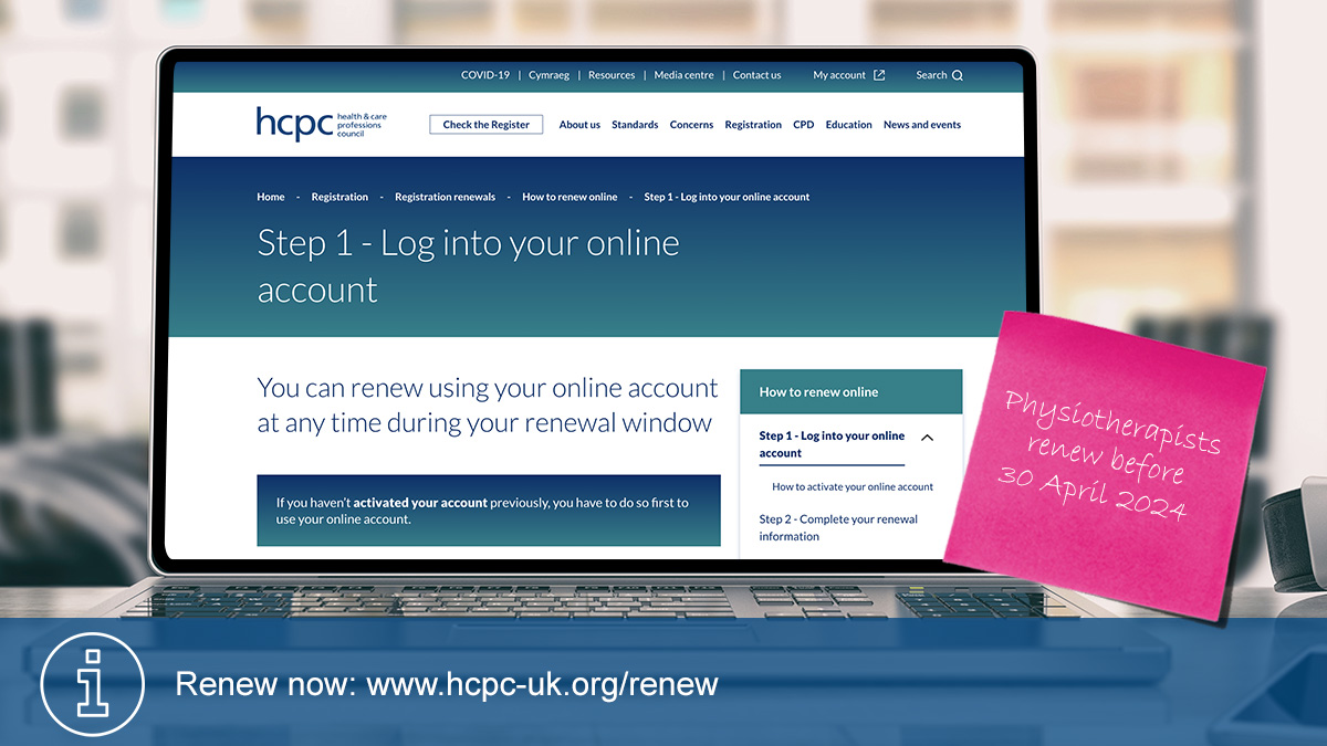 Physiotherapists - there are only 3️⃣ days left to renew your registration ⏰ Make sure to complete all steps of the process before 30 April 2024. More info and tips on how to renew using your online account 👇👇👇 hcpc-uk.org/news-and-event…