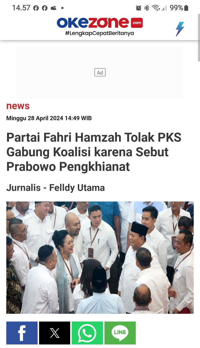 PKS lebih baik jadi oposisi bersama PDI Perjuangan, karena itu lebih terhormat, lebih bermartabat, dan senantiasa dekat dengan rakyat. PKS harus ingat dengan jargon atau motto PERUBAHAN yg di suarakan jelang pilpres 2024, rakyat ingin PKS konsisten dengan apa yg dijanjikan.