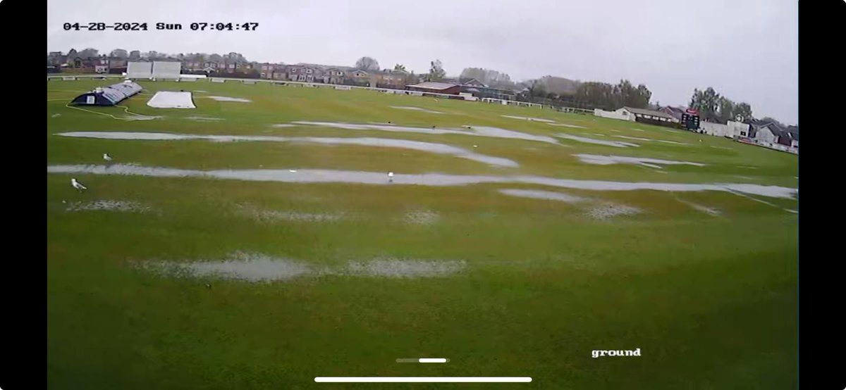 Never a good sign when you have seagulls wading across your outfield.... No chance for my nephew's North Yorkshire game at the lovely @DriffieldTownCC At least the early call-off saved a wasted journey. #cricket #Yorkshire