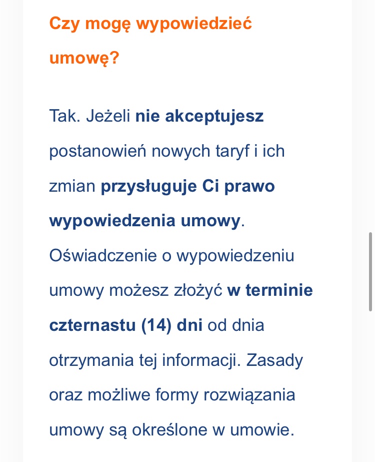 Państwo też dostali już maila o podwyżce opłat za gaz od lipca o 60%? Masakra. No ale napisali, że nie muszę się zgadzać. Mogę wypowiedzieć umowę.