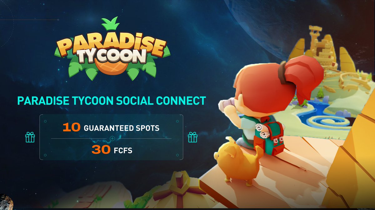 🌞 Feeling the heat? Escape to @ParadiseTycoon on Space3 and chill with your own beach empire! 🎁 Reward: 10 guaranteed & 30 FCFS NFT whitelists From beachside bungalows to bustling boardwalks, create your multiplayer paradise & flip between devices like a true tycoon.…