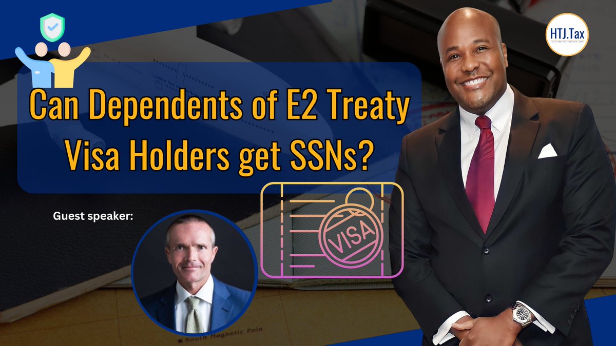 [ Offshore Tax ] Can Dependents of E2 Treaty Visa Holders get SSNs?

youtu.be/cIjN_ADrxas

Need #InternationalTax advice? We are here...

#ITIN
#TaxProcessing
#IRS
#TaxpayerIdentification
#TaxID
#TaxNumber
#TaxFiling