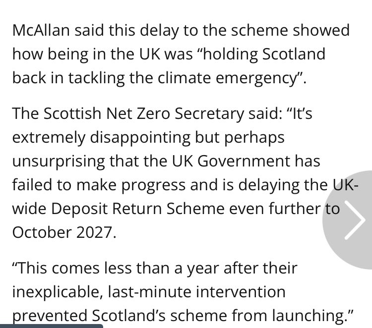 “BREAKING NEWS”.. THE BRITS DEPOSIT RETURN SCHEME ( DRS) HAS BEEN DELAYED. After stopping Scotland from introducing the scheme, the incompetent Brit Gov has failed to implement its own scheme. WHERE’S THE HEADLINES ON BRIT MEDIA?