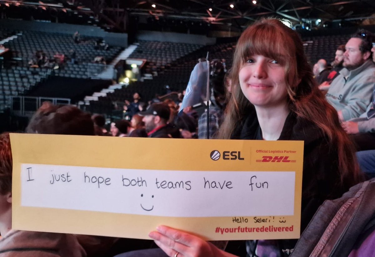 Been having such a great time at ESL one birmingham this weekend :D even though every team I've supported has gone out. Here's to a great final today!! Thank you to everyone who's come over and said hello! (Sorry I am so very awkward)