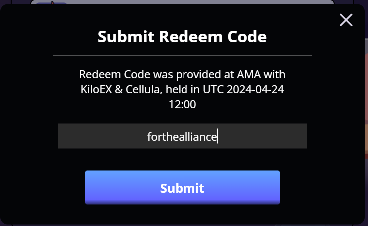 I found the new Gomble Games code for you guys 👇

⚡️ Gomble New Redeem Code Gomble Games - AMA with KiloEX & Cellula

#Gomble Redeem Code: forthealliance