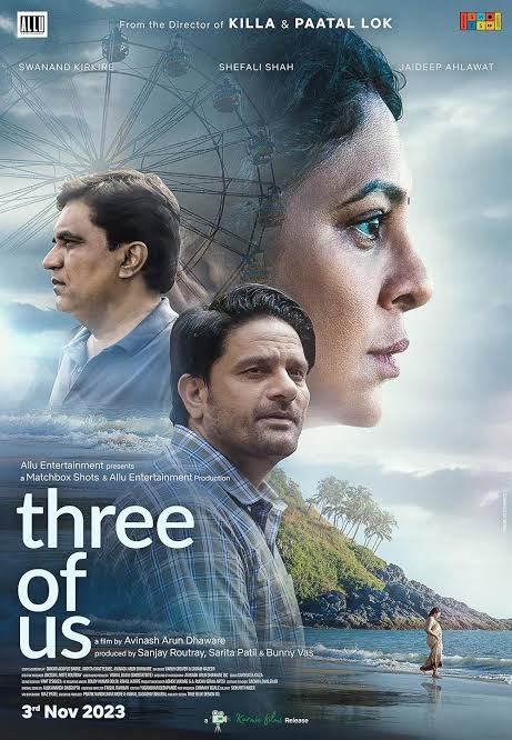 Finally managed to watch #ThreeOfUs. A beautiful film that perfectly portrays closure. Shefali Shah plays a complex character so effortlessly! ❤️