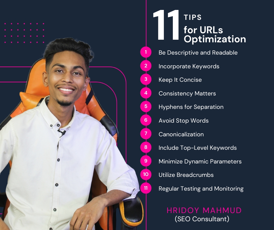 11 tips for URLs optimization : instagram.com/p/C6TDEhpywyU/

#seoinsights #seoexperts #seoconsultant #seoservices #seotips #SEO #seostrategy #SEObenefits #increasedvisibility #searchenginerankings #organictraffic #UrlOptimization #improvedvisibility #urlsstructure #businessgrowth